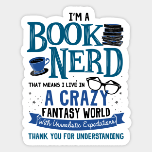 Book Nerd Definition Sticker